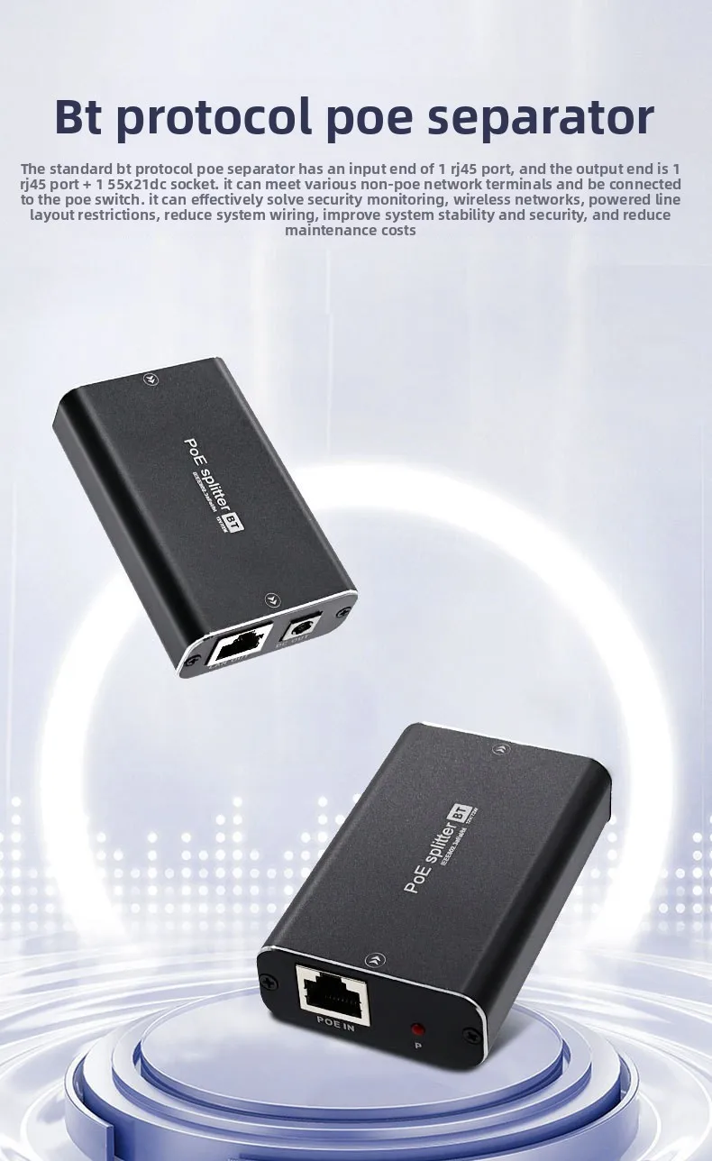 BT Gigabit Ethernet Adapter Splitter Internet Network Cable Extender Rj45 Connector for PC TV Box Router Sharer