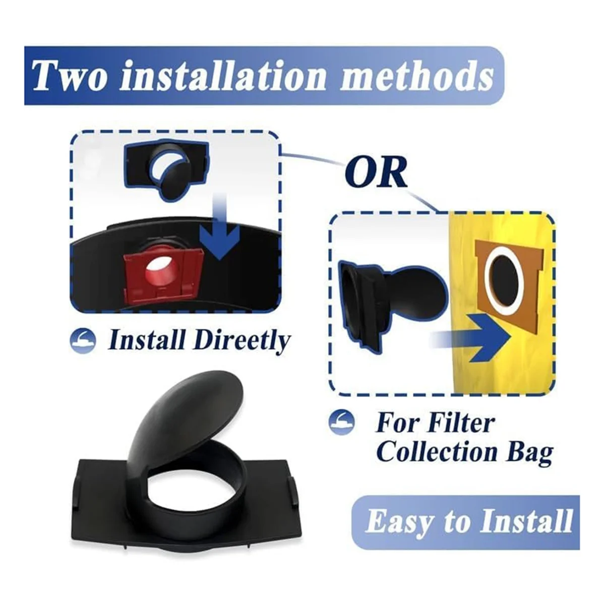 A02V- 7413197 7413120   Substituição da peça do defletor de entrada para aspiradores úmidos/secos S Hop Vac, acessório Vaccuum