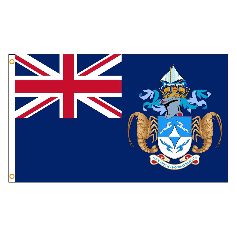 2×3 ft 3x5 ft 4×6 ft Tristan da Cunha Emblem Flag Polyester Printed Banner Tapestry For Decor