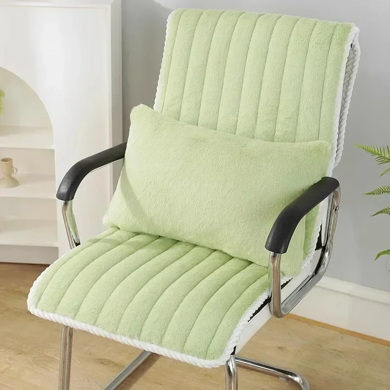 Milk Velvet Integrated Chair Cushion Household Dining Chair Cushion Comfortable Stool Covers for Prolonged Sitting in The Office