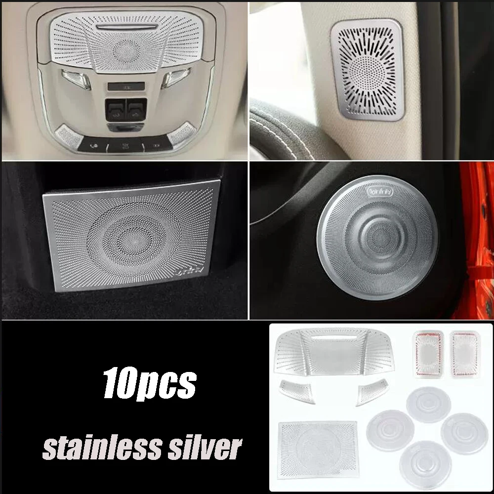 

For Great Wall GWM WEY Tank 300 2022 2023 Stainless Car Door Speaker Cover Trim Front Reading Sound Horn Anti Hit Accessories