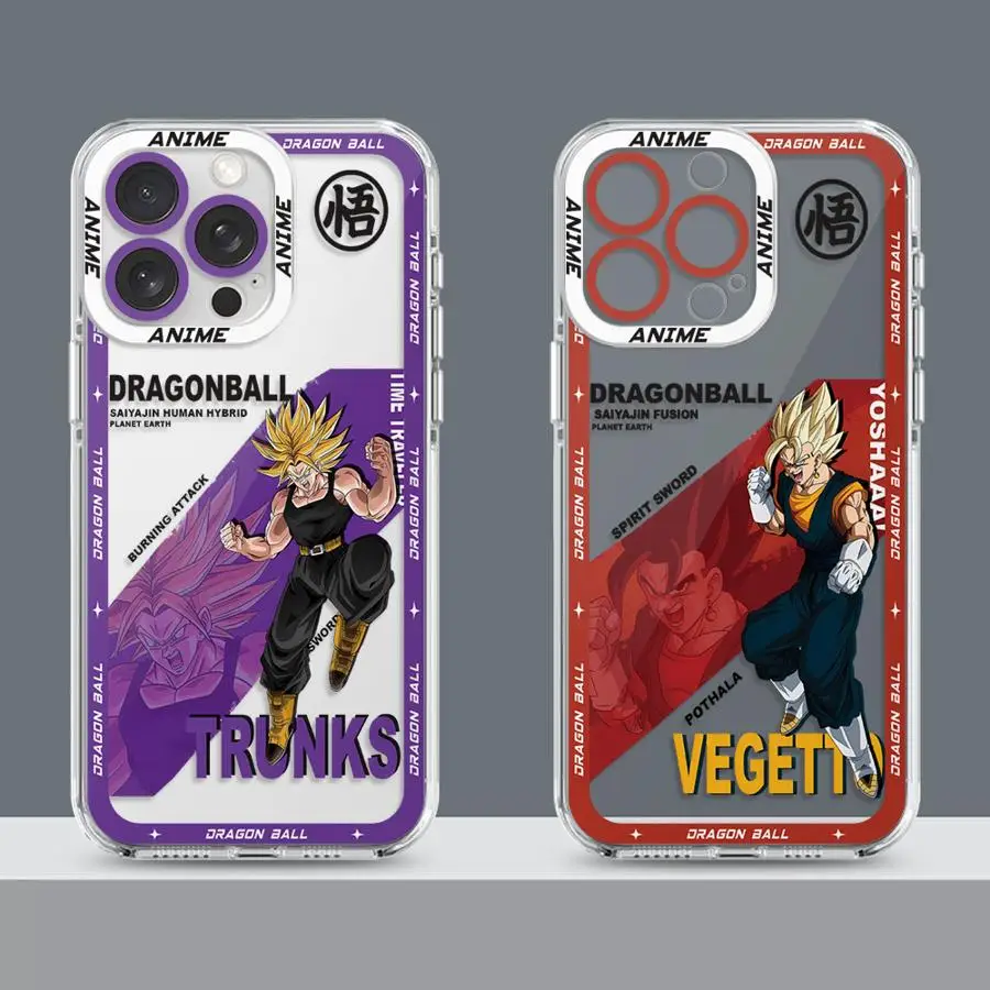 

Japan Dragon Ball Trunks Goku Case for iPhone 13 12 11 Pro MAX 7 8 XR 12 Mini 16e 16 15 14 Plus 17 Air Clear Phone Cover