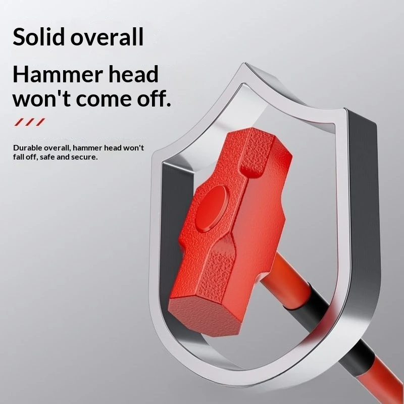 High-Quality Shock-Absorbing Multi-Function Hammer with Iron Head Solid Wooden Handle High Hardness Octagonal Hammer
