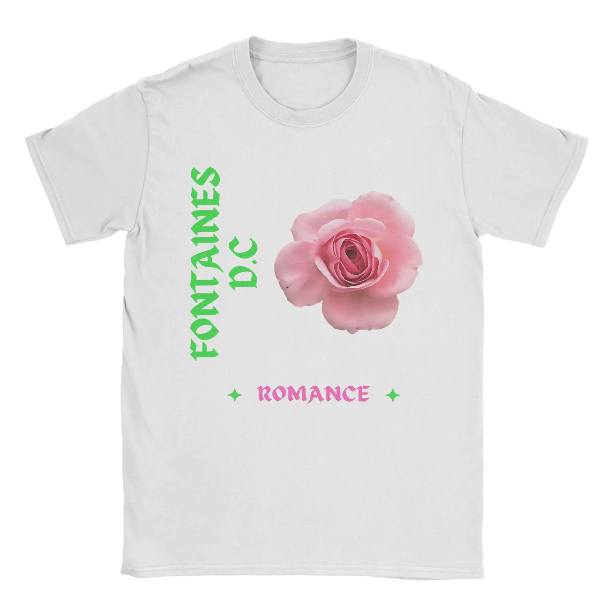 

Футболки Rose Fontaines DC Romance Album, хлопковая одежда, летняя футболка с короткими рукавами и круглым вырезом, трендовая повседневная футболка больших размеров