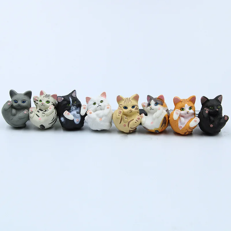 Figura de animación cubierta crisantemo gato modelo DIY llavero colgante huevo giro muñeca marea juego gato figura ornamento