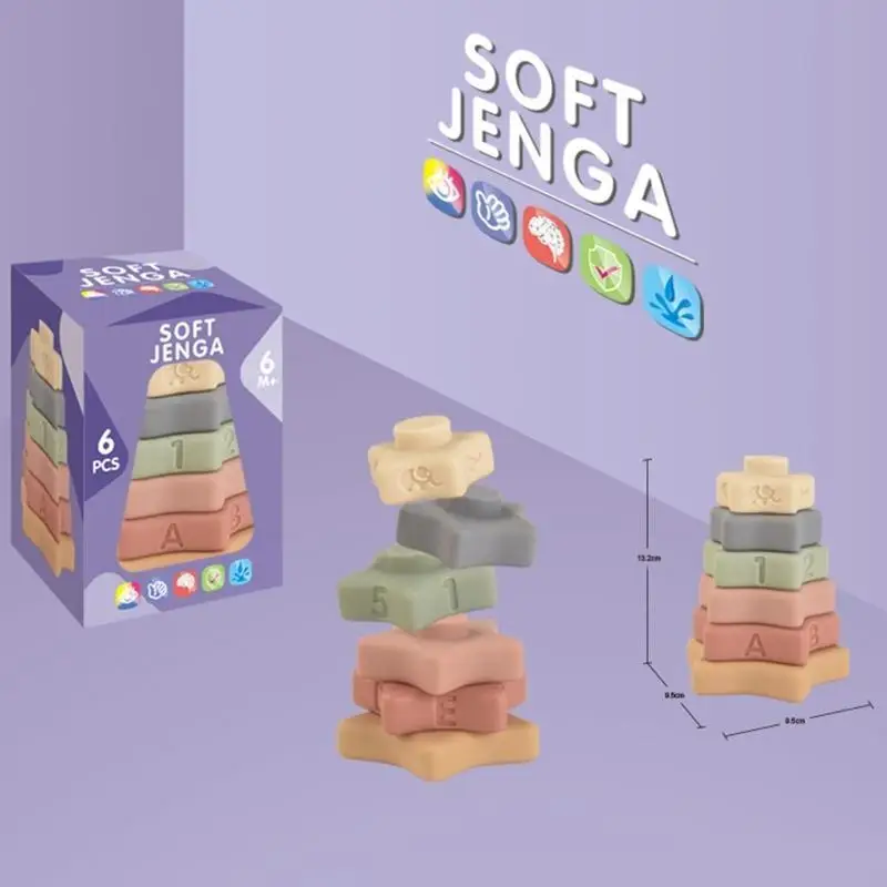 F62d Baby Soft Toy Stapeling Steckung Spielzeugbauch für Zeitbau Block Vorschule Acti