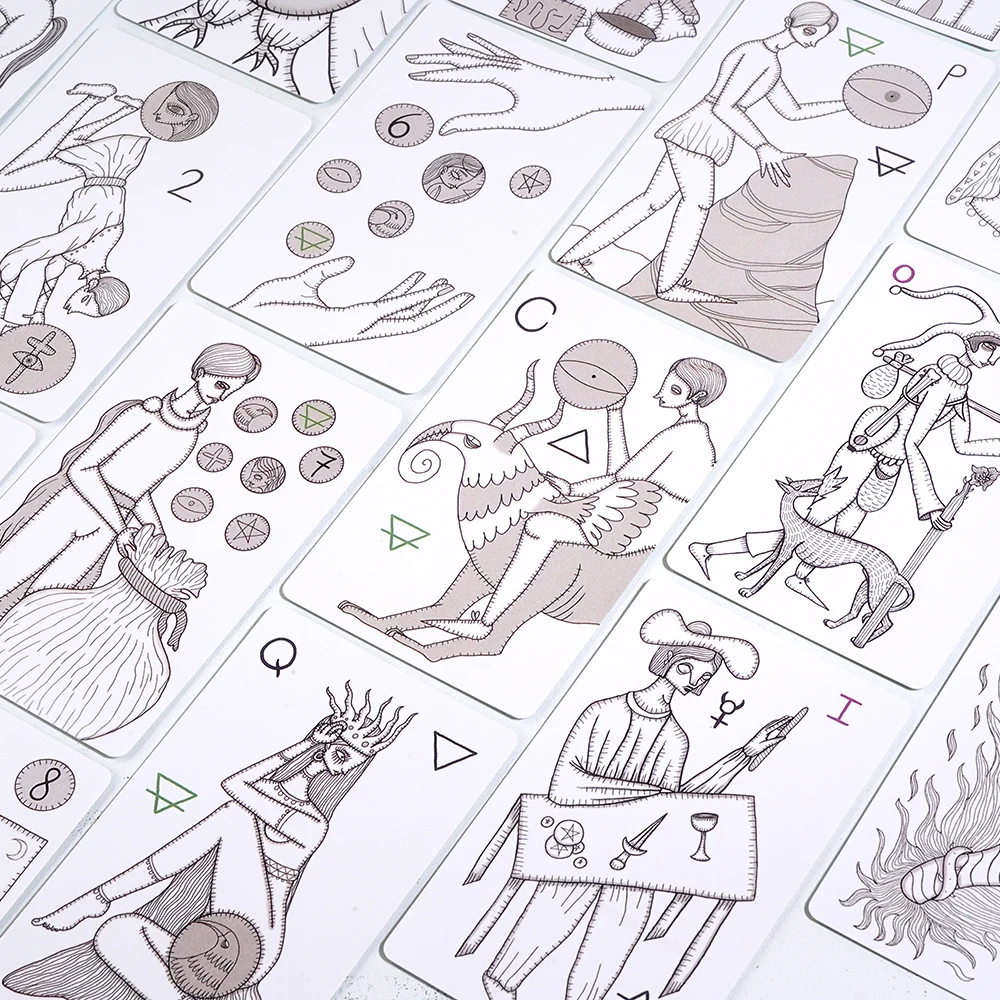 سطح التارو الأذى في العصور الوسطى من ريكاردو جيل فيرارو بطاقات التارو الفريدة من نوعها على طراز القرون الوسطى لبدء العرافة والروحية I #4