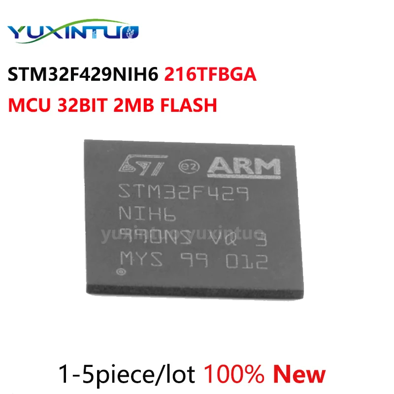 1-5piece/lot 100%New STM32F429NIH6 STM32F429 MCU 32BIT 2MB FLASH 216TFBGA chip