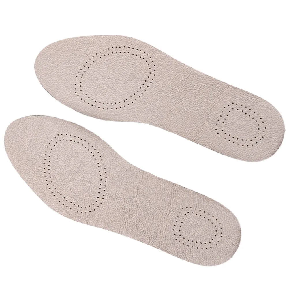 

1Pair Breathable Cowhide Insoles Deodorization Shock-Absorbing Shoe Inserts Size 39 40 Soft Comfortable Sports Shoe