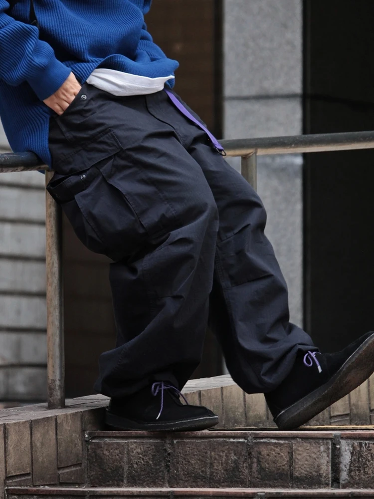 

Outdoor Casual Electronic Dstring Straight Leg Chino Trousers Loose Fit Long Pants Youthful Trend Spring Season