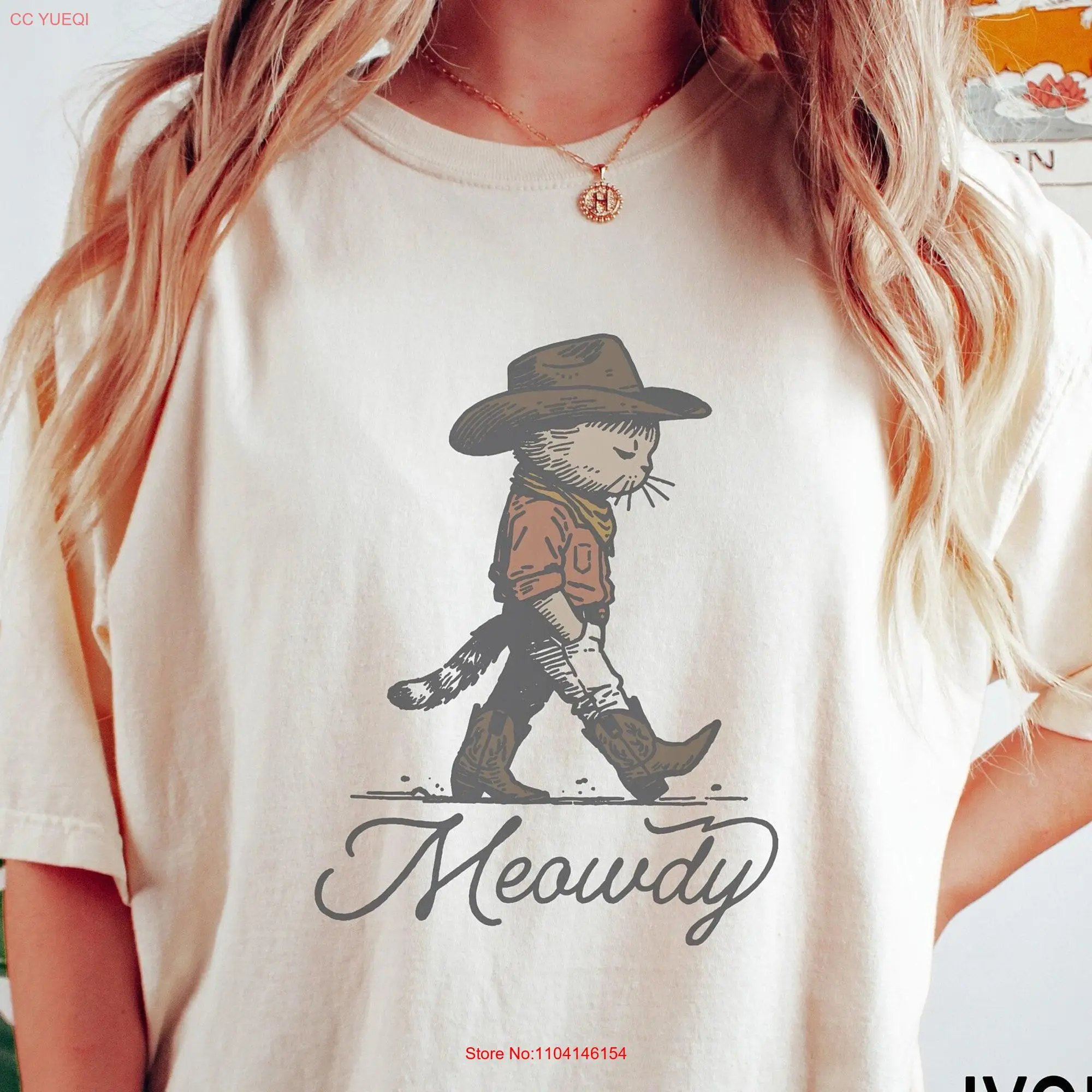 Cowboy CaT T Shirt Meowdy Comfort Colors Funny for Kids Vintage Retro Cool Cute Lover s long or short sleeves