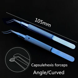 Utrata Capsulorhexis Forceps Tweezers Titanium Curved Angled Ophthalmic Surgical Instrument