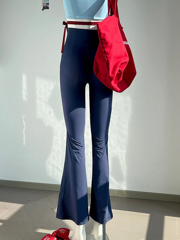 

Hot New Women's High Waisted Flared Pants High Elasticity Hip Lift Comfortable Running Outdoor fitness Yoga Flared Pants