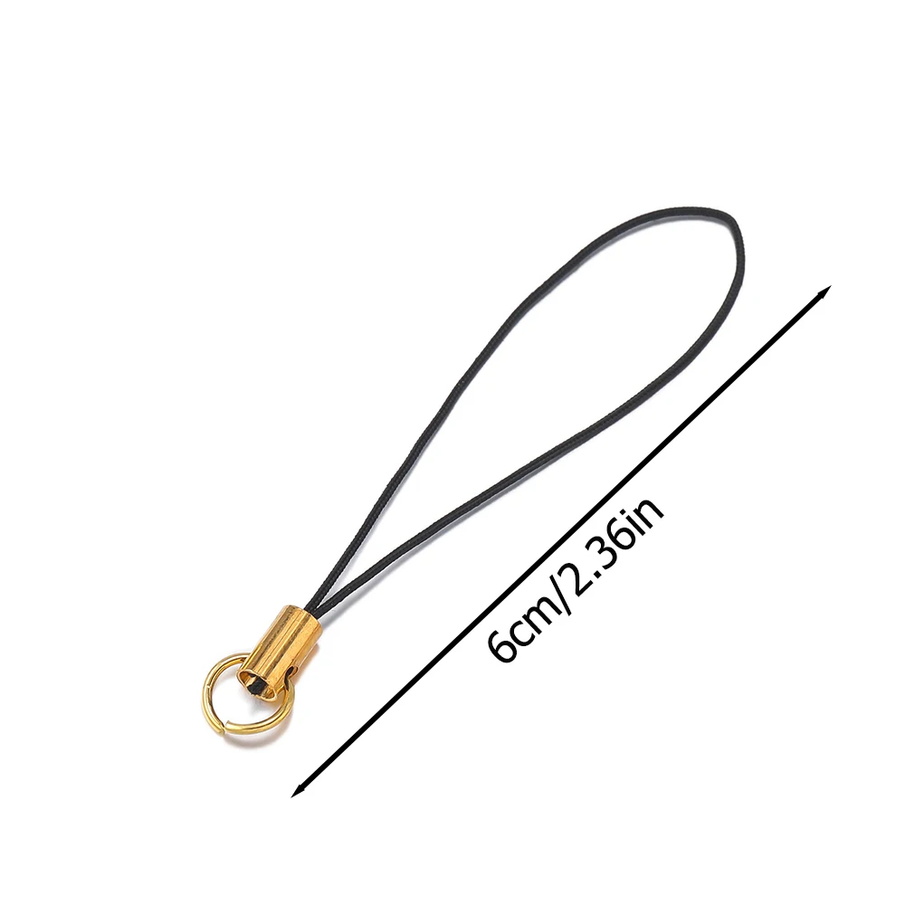 20/50pcs Polyester Colorful Strap Charm Cords With Connecting Ring for Keychains Phone Lanyard Keychain Durable Jewelry Cords image 2