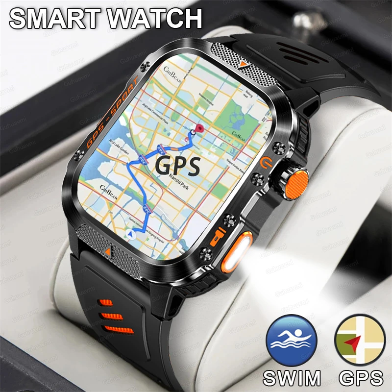 

Новые двухдиапазонные GPS спортивные мужские умные часы компас IP68 профессиональный водонепроницаемый компас для плавания Bluetooth вызов умный браслет для IOS