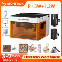 Atomstack P1 Mini Portable Laser Engraver 5W DIY Bluetooth Laser Marker 1.2W Infrared Painted Dog Tag Paper Leather Wooden