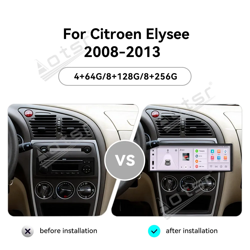 14.9 Inch Screen Car Radio For Citroen Elysee 2008-2013 Android Auto GPS Navigation Multimedia Video Stereo Receiver Head Unit