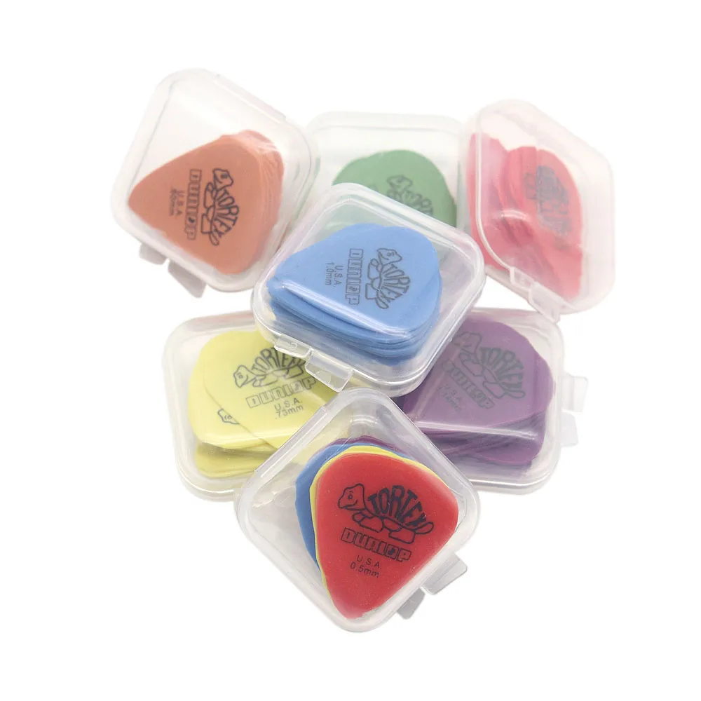 12 Stück Dunlop Gitarrenplektren E-Gitarre Teile Picks Zubehör 6 Arten Dicke Picks mit Box – Detail 2