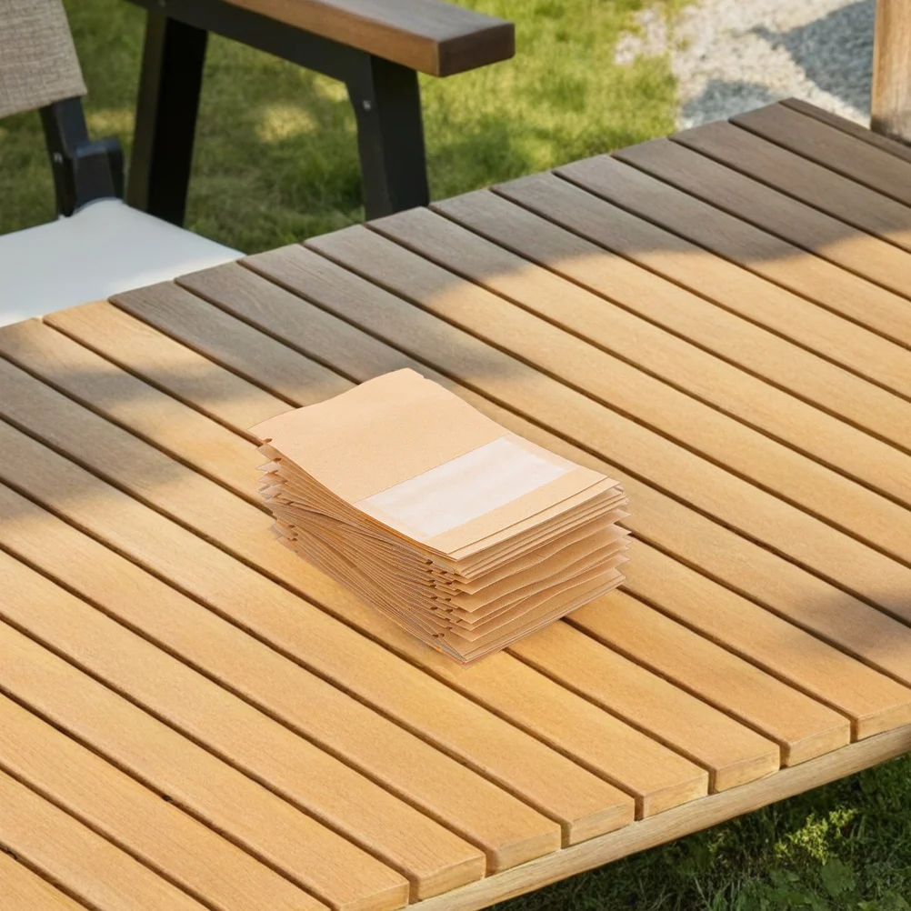 100Pcs Paper Seed Packets with Transparent View Window Kraft Envelopes for Gardeners Seed Storage Protection Reusable Small