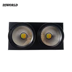 Luz LED COB de 200W con 2 ojos, controlador DMX de 1/2 piezas, luz blanca fría y cálida, efecto de luces de escenario para Club de baile, espectáculo nocturno, DJ, discoteca