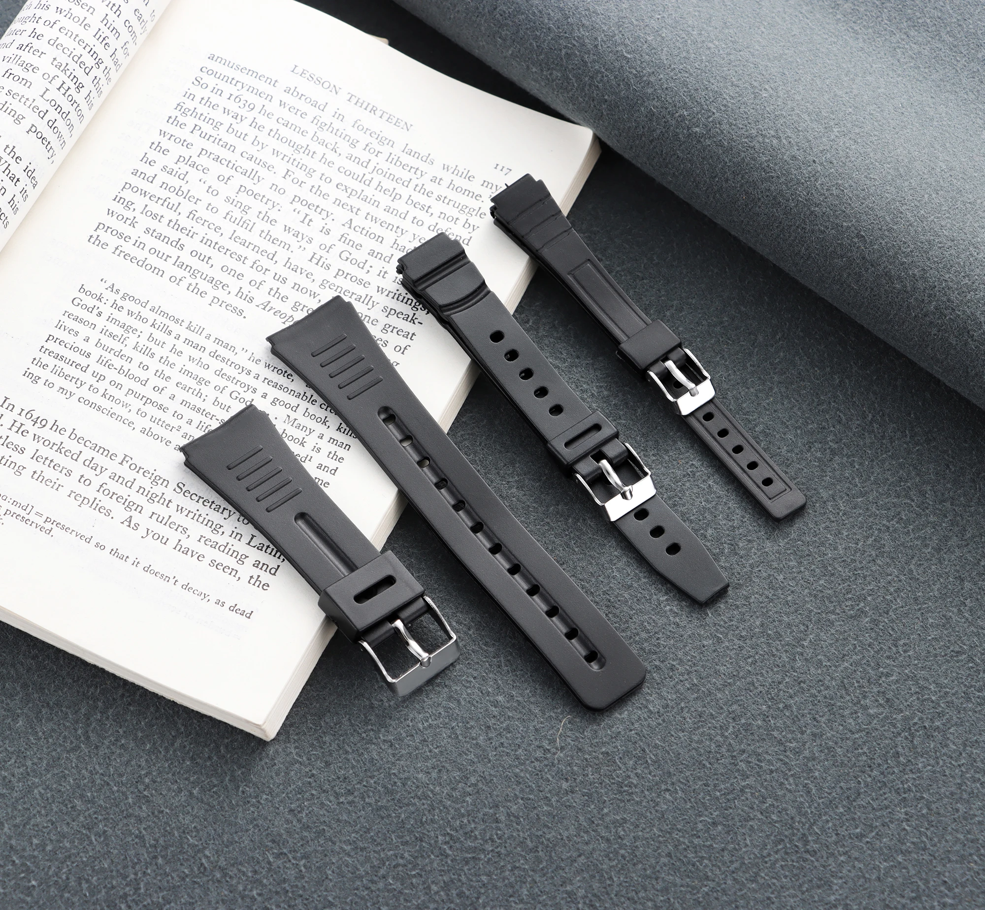 12 14 16 18 20 22mm Silicone Strap for CASIO W800H SGW400 Resin Watch Band for F84 F91W AE1200/1300 A158/168 F105/108 Bracelet view 5