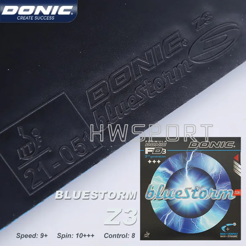 DONIC BLUESTORM Z Series Table Tennis Rubber Z1 Turbo Z2 Z3 Big Slam Ping Pong Rubber Non-sticky Made In Germany