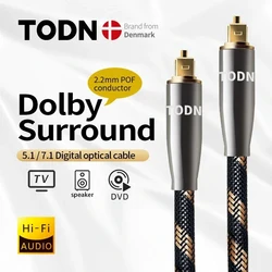 TODN Cavo audio ottico digitale Toslink Cavo audio in fibra ottica Hi-end per video HIFI DVD TV DTS Dolby 5.1 7.1