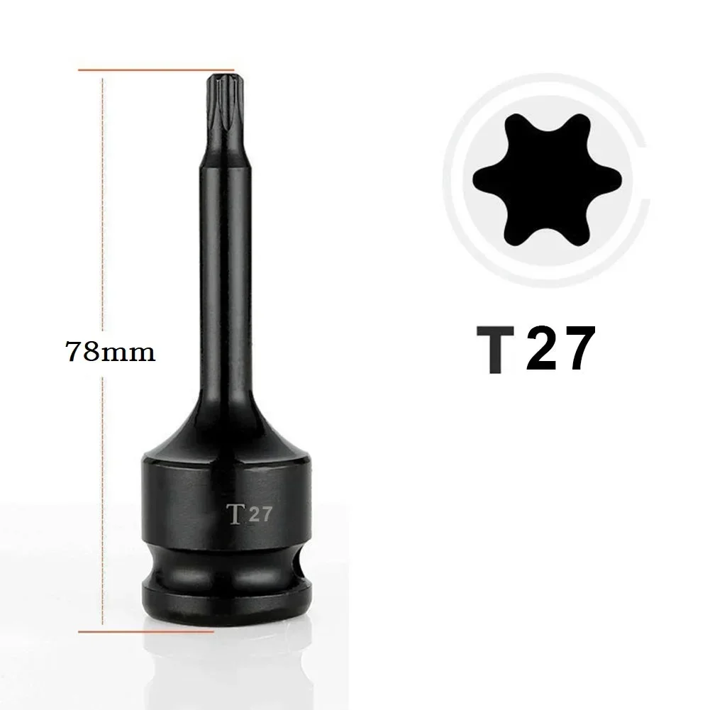 Socket Adapter Reliable Material and Design 1 2 Inch Hex Torx Screwdriver Bit Drive Socket Adapter Head T20 T100