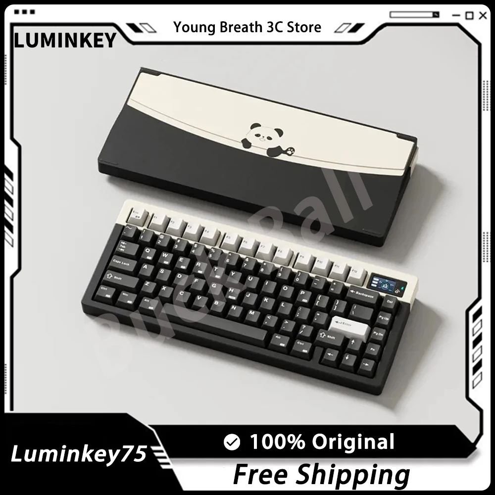 

New Luminkey75 Wireless Mechanical Keyboard Aluminium Alloy Smart Screen Hot Swap Gaming Keyboard 81Keys Pc Gamer Accessories