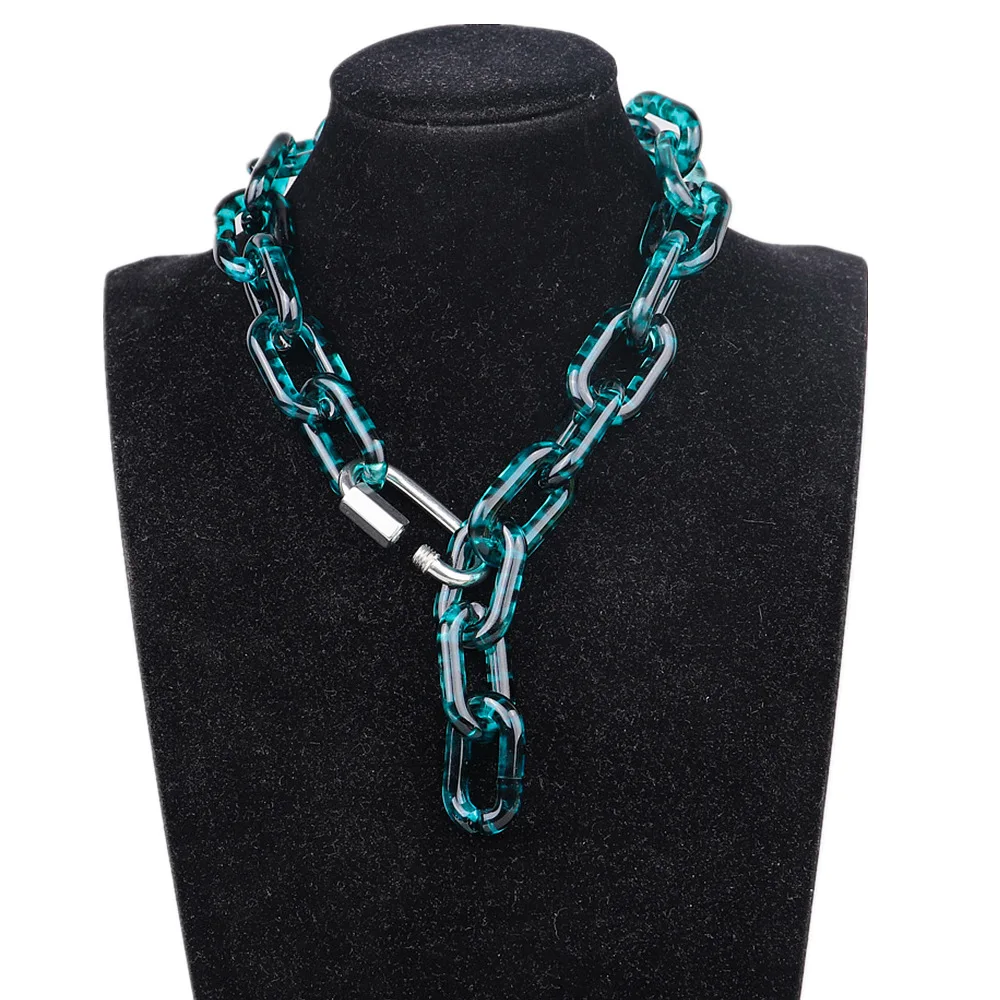 Fishsheep Acrylic Chain Necklace Transparent 8