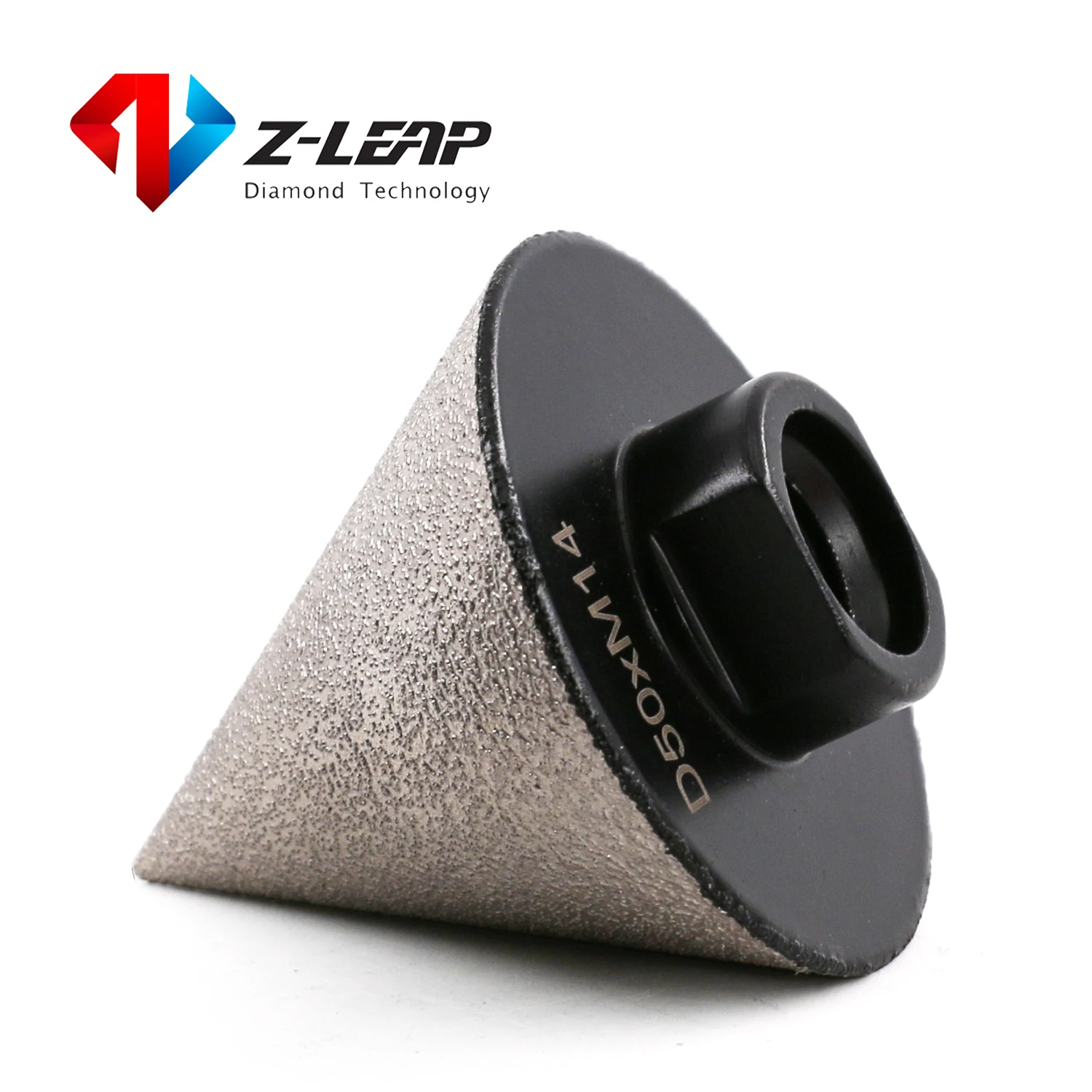 Z-LEAP Vacuum-Brazed Diamond Chamfer Bit Dia 50mm Diamond Milling Beveling Bits Hole Countersink Tool Ceramic Marble Granite