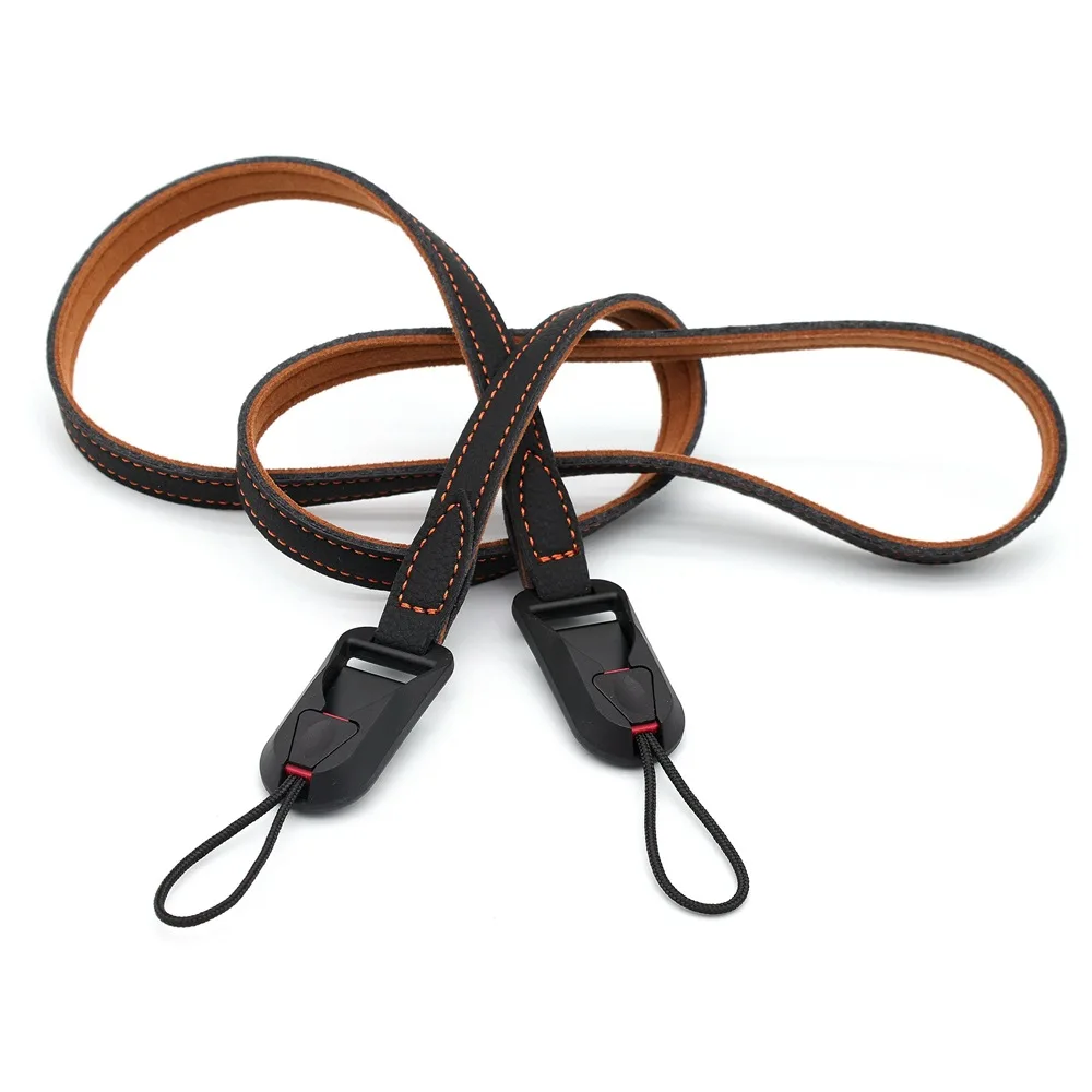 Skórzany pasek z mikrofibry Sling Quick Release Camera Neck Shoulder Strap dla Sony Canon Nikon Fujifilm Olympus Panasonic Leica