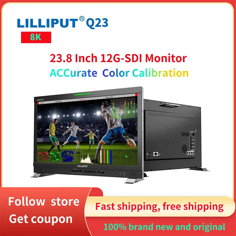 LILLIPUT Q23 23.8 Inch 8K 12G-SDI Signal 3840x2160 Production Portable Monitor 3D-Lut Suppot Accurate Color Calibration