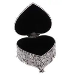 Heart Jewelry Box Container Retro Jewelry Container Trinket Case Holder Organizer Storage European Style for Home Decor