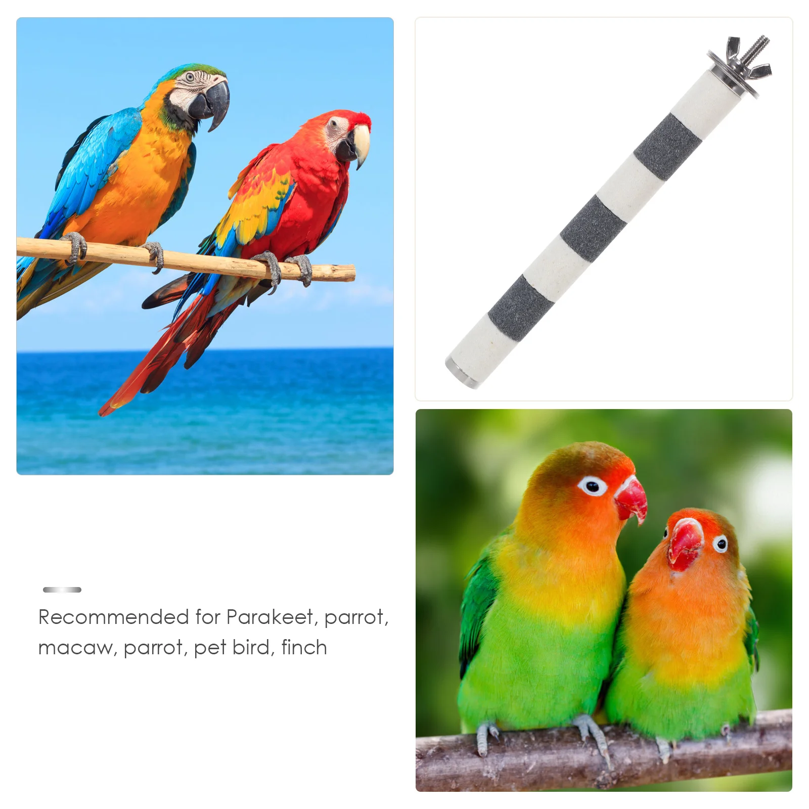 

Grinding Stick Parrot Wooden Bird Perches for Parakeets Parrots Standing Cage