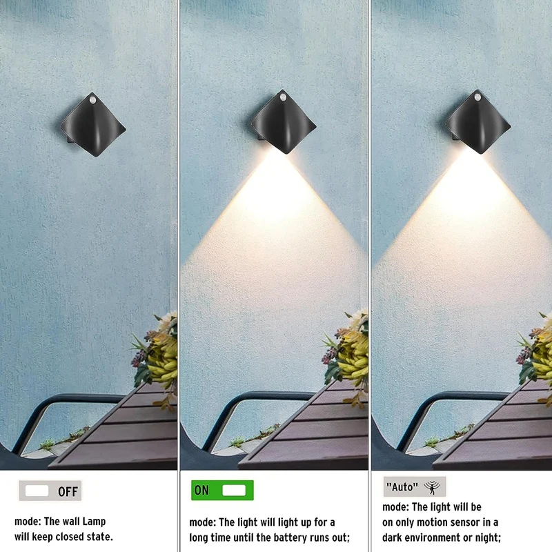 Sensor Wall Sconces, Magnetic LED Wall Lights With Motion Detection, Wireless Wall Lamp With Battery Operated 2Pcs