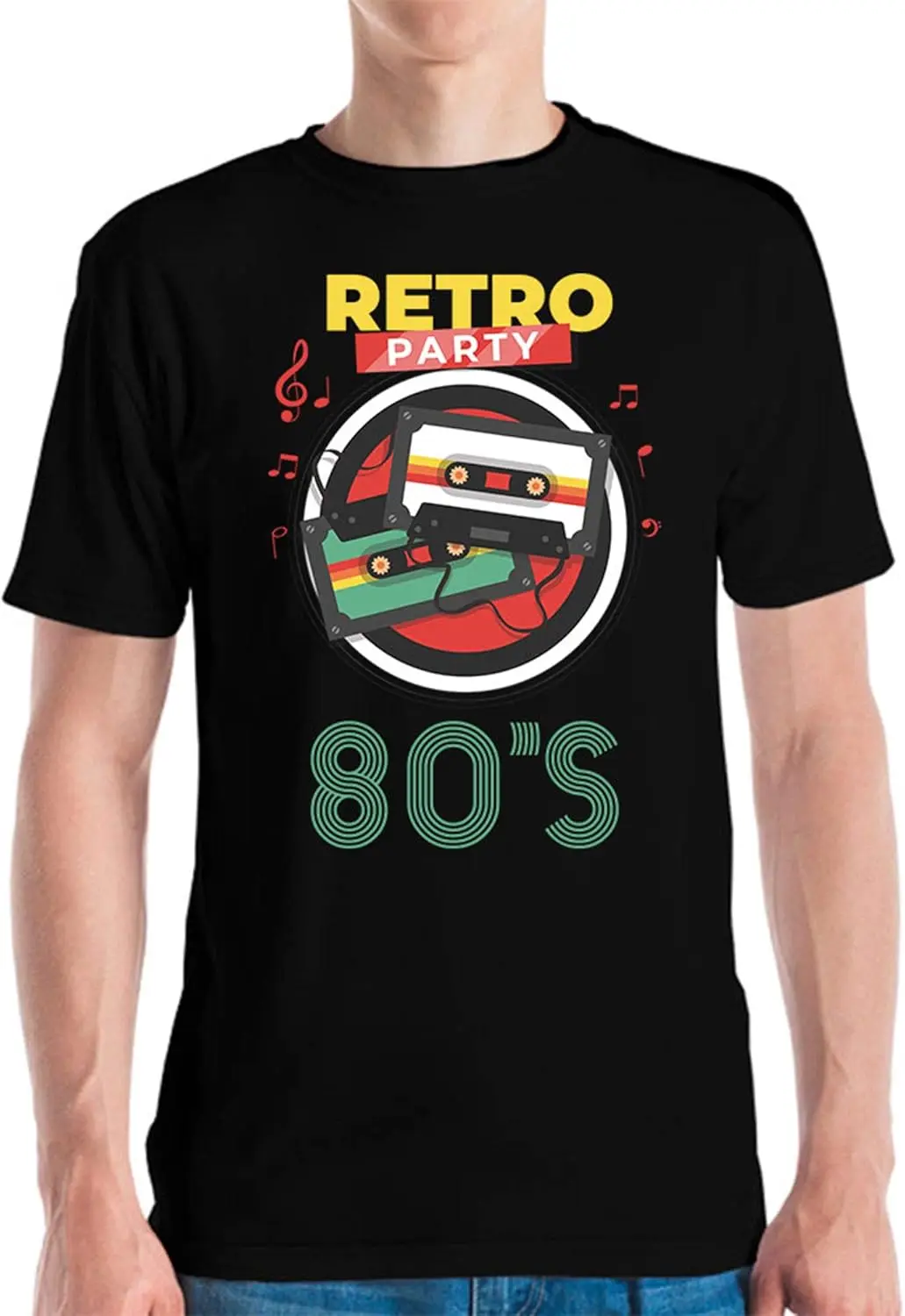 Retro Party 80s Funny Cassette Tape Vintage T-Shirt for Men Women