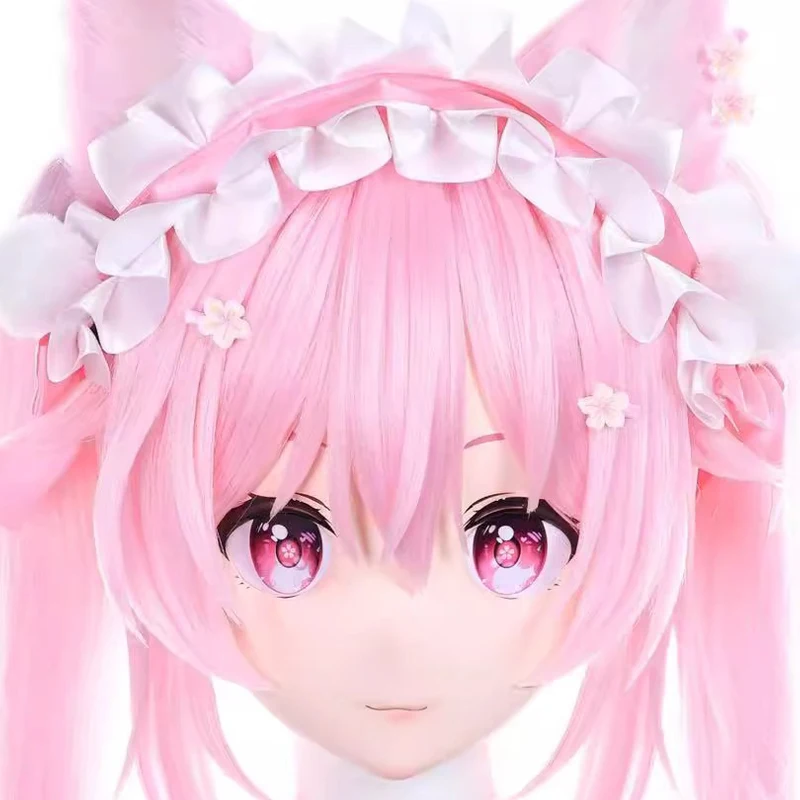 

(MEO090) Customize Handmade Full Head Lockable Crossdress Male to Female Japanese Cartoon Anime Game Character Kigurumi Mask