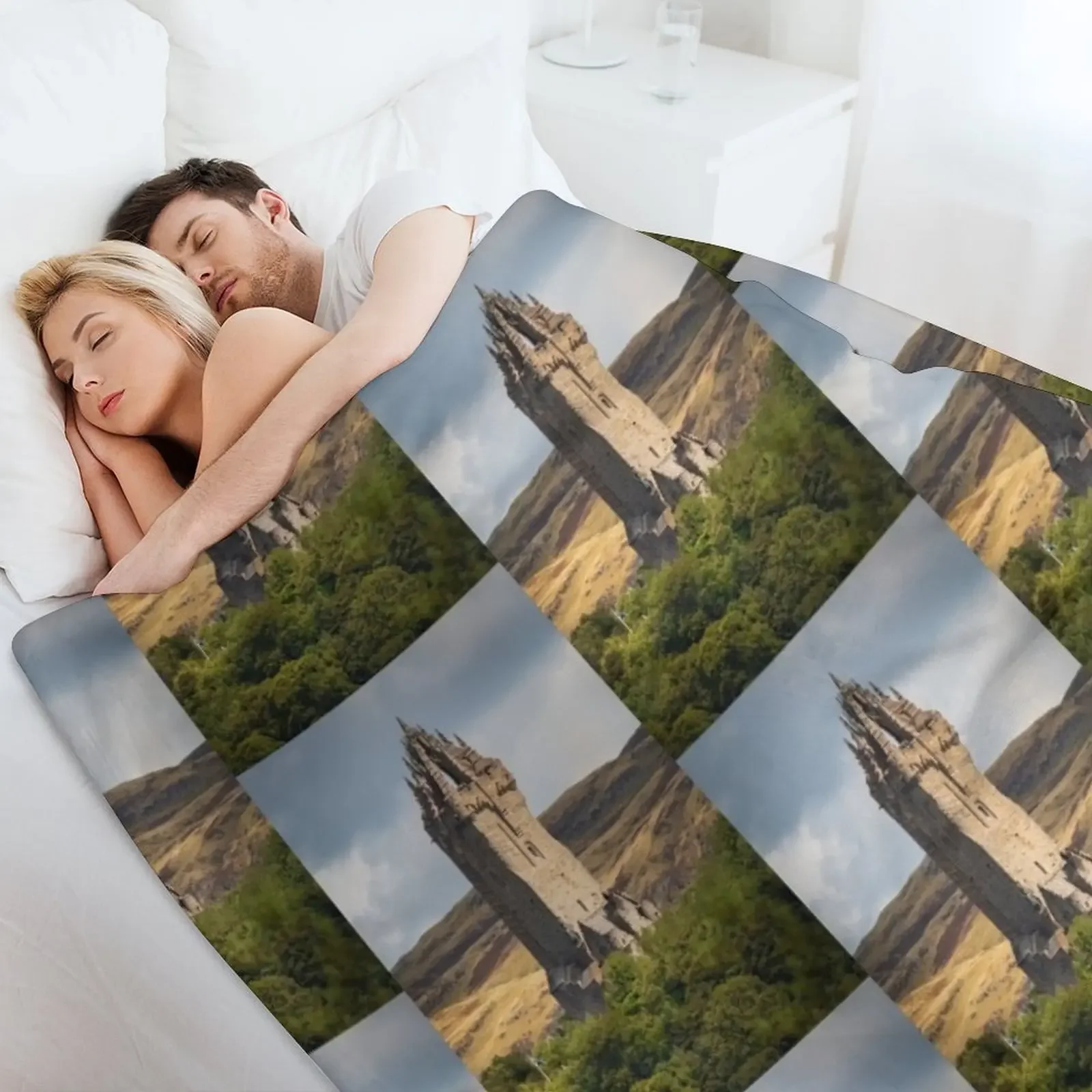 بطانية رمي The National Wallace Monument أنعم لحاف أريكة قطيفة ثقيل للنوم