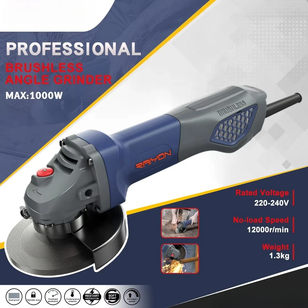 Portable 100mm 4inch M10 Switch-Type Paddle Professional Grade Energy-Saving Brushless Electric Polishing and Grinding Machine