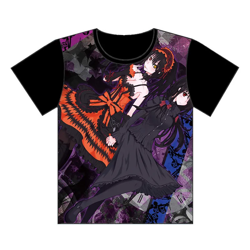 Anime DATE A LIVE 3D Print Short Sleeve Street Hip Hop Fashion T-shirt Comfortable Casual Oversized Cosplay Tees