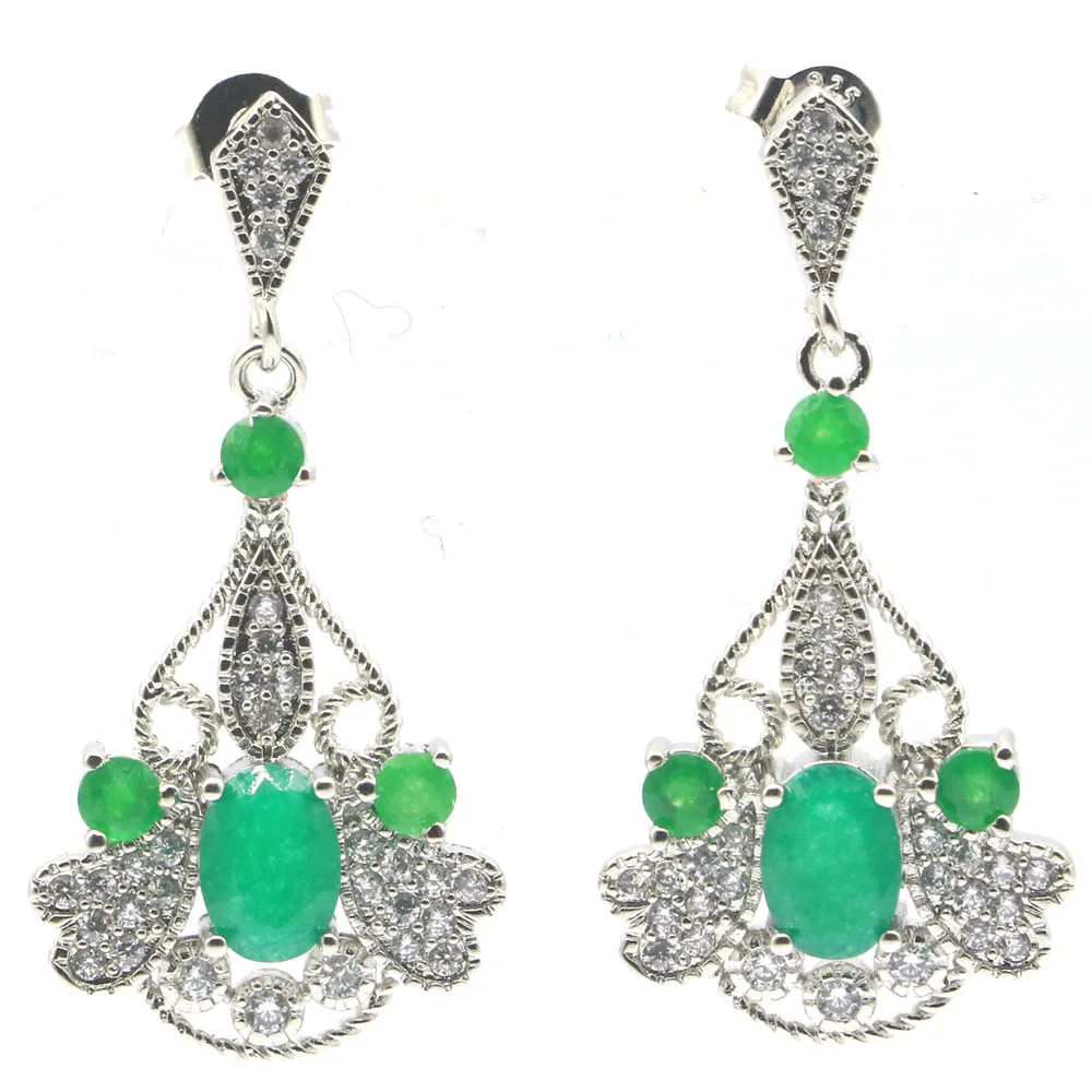 6g Customized 925 SOLID STERLING SILVER Earrings Colorful Peridot Red Ruby Emerald Tourmaline London Blue Violet Tanzanite CZ La