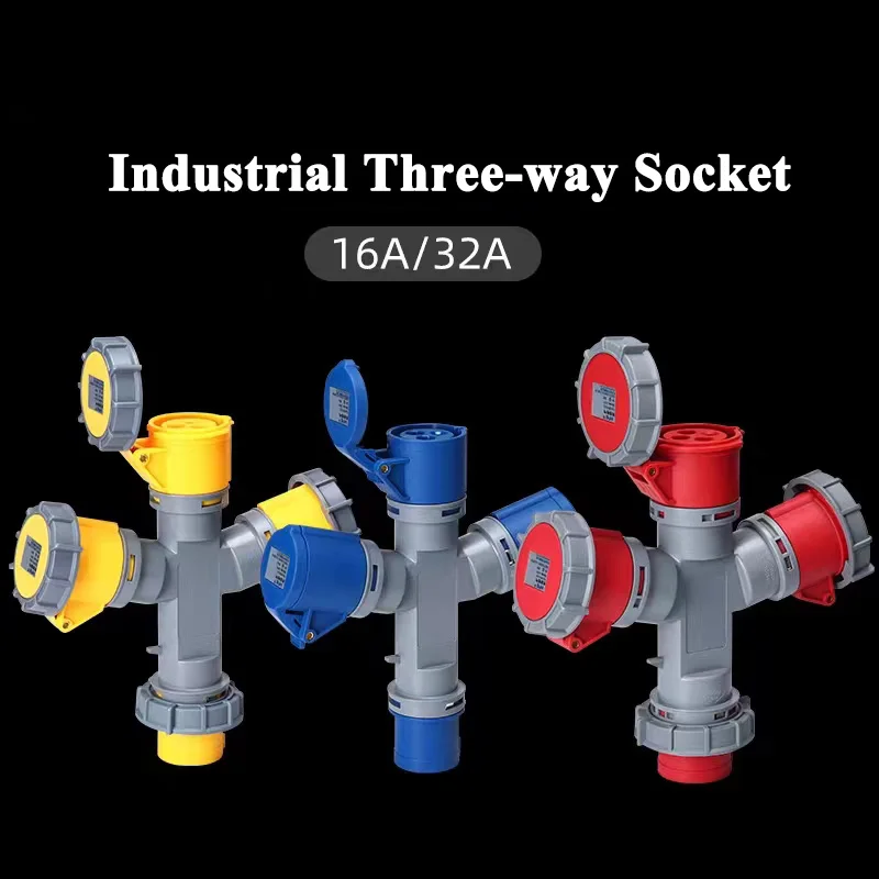 

3-core 4-core 5-core Y-type three-way waterproof industrial aviation plug socket explosion-proof connector Y-type three-way 16A