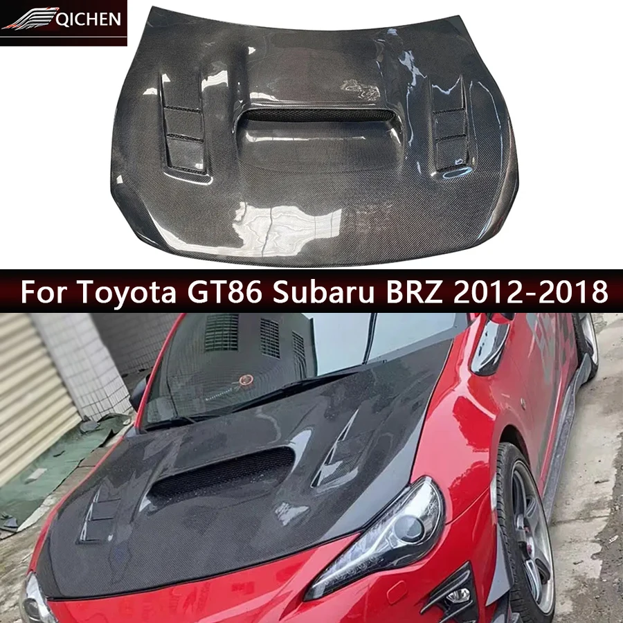 

For Toyota GT86 Subaru BRZ Carbon Fiber Hood Engine Cover Hood Car Headliner Hood Cutout VRS Style Car Accessories body kit