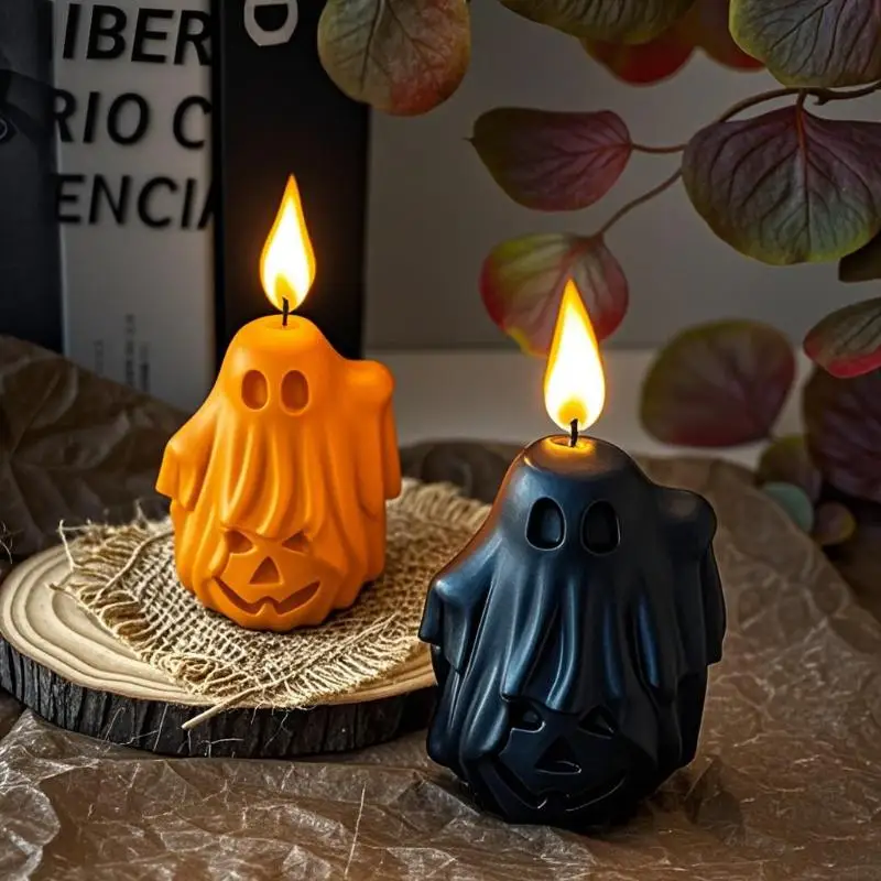 Halloween DIY Kürbis-Geist-Silikonform Antihaftbeschichtet für Duftkerzen, Gips, Harz-Ornamente, Heimparty-Geschenke – Detail 3