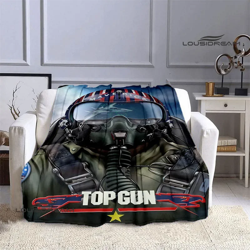 Classic Movie Top Gun Printing Blankets Picnic blanket Flange Warm blanket Home travel blankets bed linings birthday gift