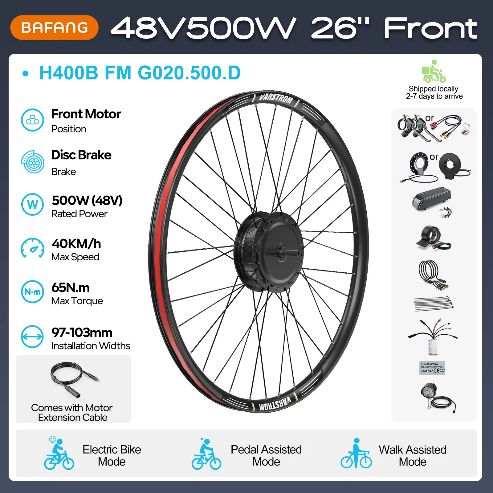 Bafang 48 V 500 W 750 W Motor Wielnaaf Drive 26 Inch 20/27.5/28/29/700C Elektrische Fiets Conversie 8fun H400B H640 eBike Motor Kits