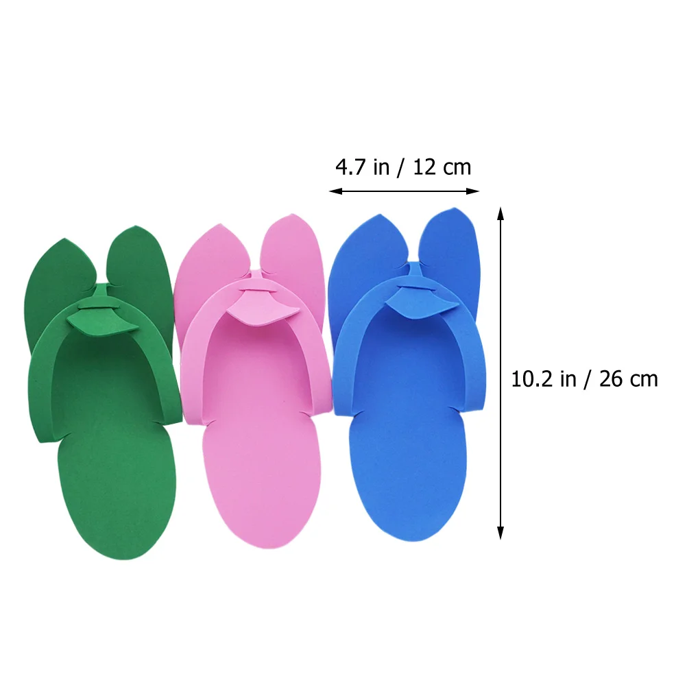 48 Pairs Pedicure Slippers Bulk Anti-Slips Eva Foam Spa Slippers Disposable Sandals Guest Slippers Salon Nail Foot Spa