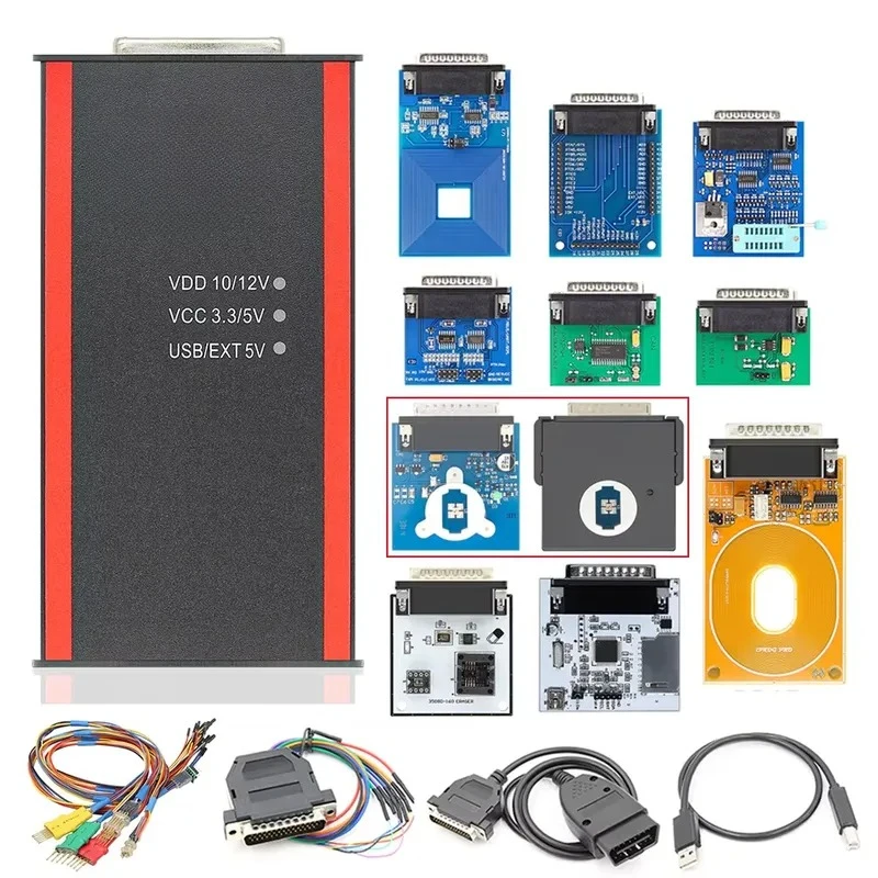 Programmer OBD2 Diagnostic Tool ECU Tacho IMMO Reset Mileage Correction Key Programming with Full Adapters