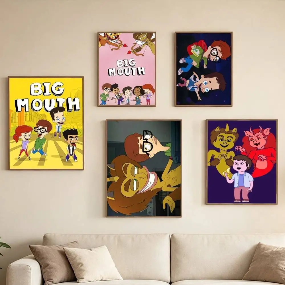 Big Mouth Nick B-Birch Poster Waterproof Wall Art Sticker For Bar Living Room Vintage Decor High Quality Print Gift